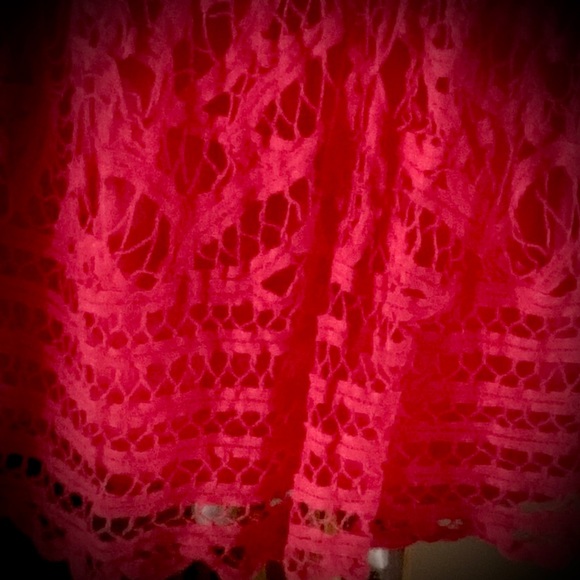 International Concepts (INC Macy’s) Peach Bodycon Lace Sheath Cotton Dress Sz 12 - Picture 11 of 13